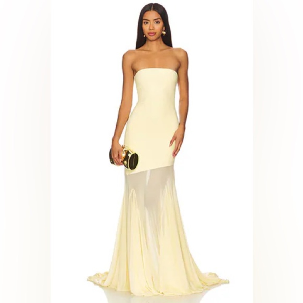 REVOLVE Strapless Cream Gown